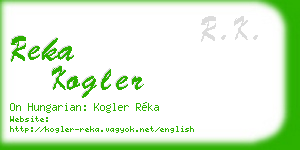 reka kogler business card